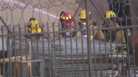 Firefighters knock down large structure fire in Pacoima